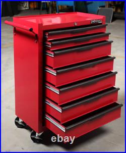 Hilka Tool Chest Trolley 7 drawer red metal storage roller roll cabinet box cab