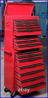 Hilka Tool Chest Trolley Set red metal tools storage roll cabinet wheels cab box