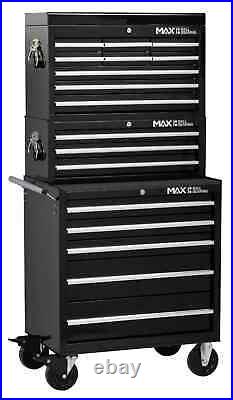 Hilka Tool Trolley Chest Set 17 drawer black storage box roll cab cabinet unit
