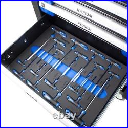 Hyundai 305 Piece 7 Drawer Caster Mounted Roller Tool Box Tools Chest Cabinet