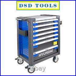 Hyundai 305 Piece 7 Drawer Caster Mounted Roller Tool Chest Cabinet HYTC9003