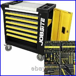 Jobsite 6 Draw Roller Tool Cabinet Chest & 5 Draws Containing 270pc Tools CT3323