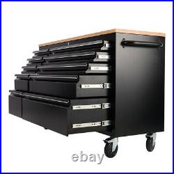 Large Finance Garage Tool Chest Box Cabinet 55 10 Layers Drawers Storage Roller