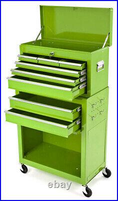Mechanics Heavy Duty Tool Box Chest And Roller Cabinet Green Kawasaki Green