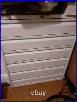 Metal 6 Drawer Tool/storgae Cabinet Roller Drawers White 32 W X 39h X 19 Deep