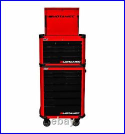 Motamec Motorsport M90 Roller Cabinet + Top Tool Chest RollCab Box Red / Black