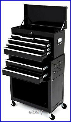 New Motorcycle Mechanics Heavy Duty Tool Box Chest Roller Cabinet Black