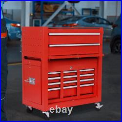 Panana Large Tool Chest Cabinet Garage Roller Top Chest Box Garage Trolley