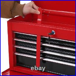 Portable Toolbox Tool Box Top Chest Cabinet Garage Storage Roll Cab Red New