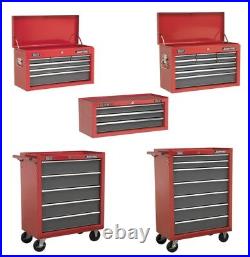 Pro Red Tool Top Box Chest Storage Unit Cabinet Heavy Duty Ball Bearing Rollcab