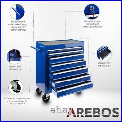 Pro TOOLS AFFORDABLE STEEL CHEST BLUE TOOL BOX ROLLER CABINET 7 DRAWERS