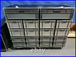 Roll Cabinet Flight Case Tool Box With Removable Euro Storage Boxes