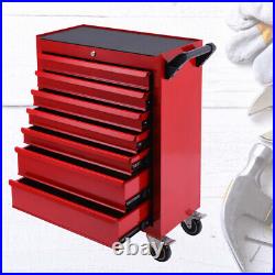 Roller Tool Cabinet 7 Drawer Roll Cab Metal Toolbox Storage Chest Trolley Wheels