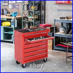 Roller Tool Cabinet Storage Chest Box 7 Drawers Roll Wheels Garage Works