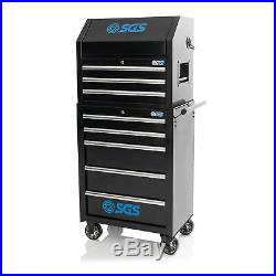 SGS 26 8 Drawer Professional Tool Chest & Roller Cabinet With Power Sockets