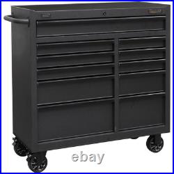 Sealey 11 Drawer Roller Cabinet and Power Strip Hutch Top Box Black