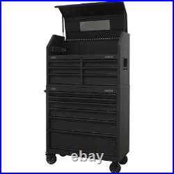Sealey 12 Drawer Roller Cabinet Tool Chest Combination and Power Bar Black
