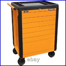 Sealey 7 Drawer Push To Open Hi Vis Tool Roller Cabinet Orange