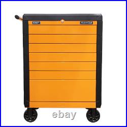 Sealey 7 Drawer Push To Open Hi Vis Tool Roller Cabinet Orange