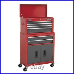 Sealey AP2200BB Topchest Roller Cabinet 6 Drawer Red/Grey (B)