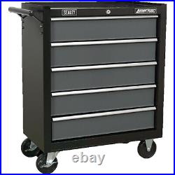 Sealey AP2505B Black Heavy Duty Roller Cabinet 5 Drawer Tool Chest B. Bearing DS