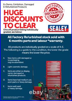 Sealey AP2505B Heavy Duty Black Ball Bearing Roller Cabinet 5 Drawer Tool Chest
