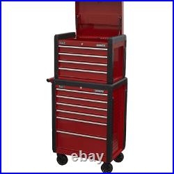 Sealey AP3410 10 Drawer Tool Chest and Roller Cabinet Combination Black / Red