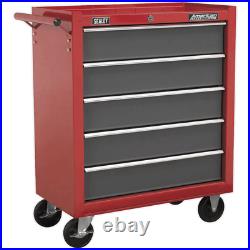 Sealey American Pro 5 Drawer Roller Cabinet Red / Grey