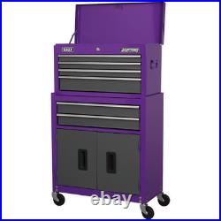 Sealey American Pro 6 Drawer Roller Cabinet and Tool Chest Purple / grey
