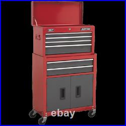 Sealey American Pro 6 Drawer Roller Cabinet and Tool Chest Red / Grey