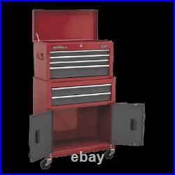 Sealey American Pro 6 Drawer Roller Cabinet and Tool Chest Red / Grey
