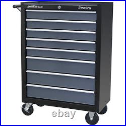 Sealey American Pro 8 Drawer Roller Cabinet Black / Grey