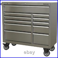 Sealey Premier 11 Drawer Wide Stainless Steel Roller Cabinet Stainless Steel