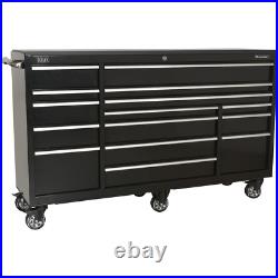 Sealey Premier 15 Drawer Heavy Duty Roller Cabinet Black