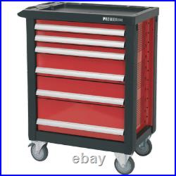 Sealey Premier 6 Drawer Roller Cabinet Black / Red