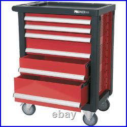 Sealey Premier 6 Drawer Roller Cabinet Black / Red
