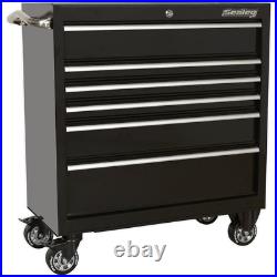Sealey Premier Heavy Duty 6 Drawer Roller Cabinet Black