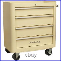 Sealey Premier Retro Style 10 Drawer Roller Cabinet, Mid and Top Tool Chest Crea
