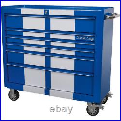 Sealey Premier Retro Style 6 Drawer Wide Roller Cabinet Blue / White