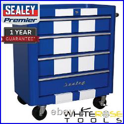 Sealey Rollcab 4 Drawer Retro Style Premier Roller Cabinet Tool Chest Lock Box