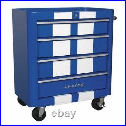 Sealey Rollcab 4 Drawer Retro Style Premier Roller Cabinet Tool Chest Lock Box