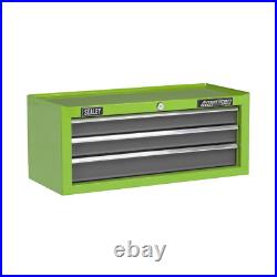 Sealey Roller Cabinet, Mid Chest and Top Chest Combination Green