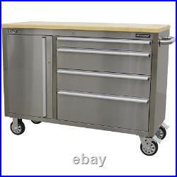 Sealey Stainless Steel 4 Drawer Tool Roller Cabinet Stainless Steel