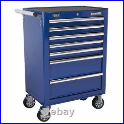 Sealey Superline Pro 14 Drawer Roller Cabinet, Mid Box and Top Tool Chest Blue