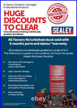 Sealey Topchest Roller Cabinet 6 Drawer Red Grey Storage Toolbox Garage Workshop