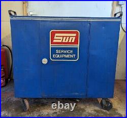 Sun Service Equipment Roll Cab Cabinet Tool Chest On Wheels Man Cave Vintage