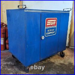 Sun Service Equipment Roll Cab Cabinet Tool Chest On Wheels Man Cave Vintage