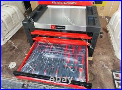 TOOL BOX ROLLER CABINET STEEL Red Deluxe CHEST 4 DRAWERS FULL OF TOOLS NEW