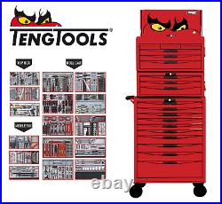 Teng 1001 Mega Master Mechanics Hand Tool Kit & 3 Roller Cab Cabinets, TCMM1001N