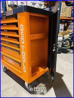 Tool Chest Roller Orange Cabinet Trolley With 6 Drawers Tools Plus Storage
